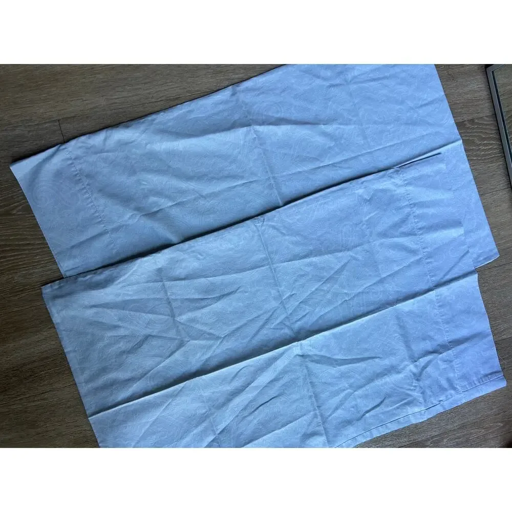American living luxurycottage StandardPillowcase Set BluePaisley Bedding Lot of2